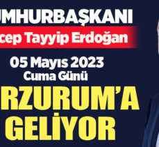 Cumhurbaşkanı ve AK Parti Genel Başkanı Recep Tayyip Erdoğan Dadaşlar diyarı  Erzurum’a geliyor.