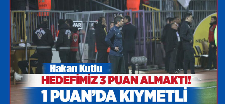 Erzurumspor FK Teknik Direktör Hakan Kutlu, maçın ardından açıklamalarda bulundu!..