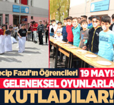 Necip Fazıl İmam Hatip Ortaokulu’nda düzenlenen 19 Mayıs törenleri renkli görüntülere sahne oldu.