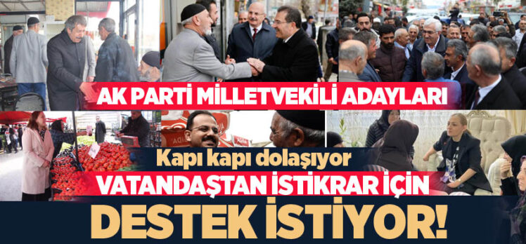 AK Parti Erzurum teşkilatı ve milletvekili adayları gidilmedik ev hedefi ile çalışmalarını sürdürüyor.
