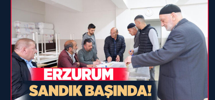 Sabah saat 08.00 itibarıyla başlayan oy verme işlemi için Erzurumlu seçmenler sandık başına gitti.