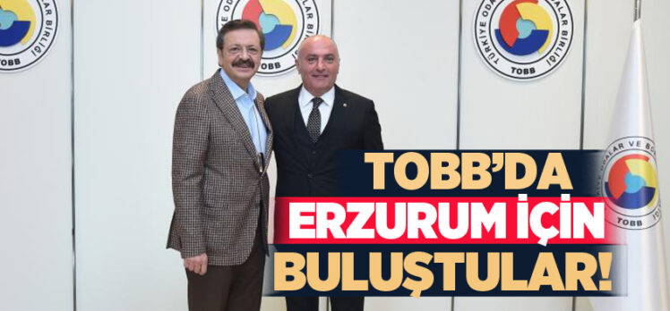 ETSO Başkanı Özakalın, TOBB Başkanı Rifat Hisarcıklıoğlu’nu makamında ziyaret etti.
