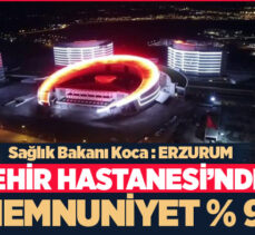 Sağlık Bakanı Dr. Fahrettin Koca’dan sosyal medya hesabında Erzurum Şehir Hastanesi’ne övgü!..