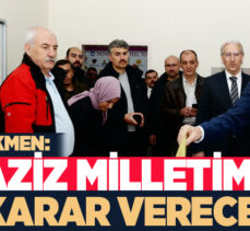 Başkan Mehmet Sekmen, Kültür Kurumu Ortaokulu’ndaki 1179 numaralı sandıkta oyunu kullandı.