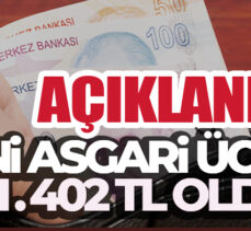 2023 yılının ikinci yarısında geçerli olacak asgari ücret net 11 bin 402 Türk Lirası oldu.