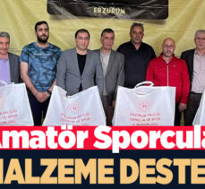 Gençlik ve Spor Bakanlığı tarafından Erzurum’da 134 amatör spor kulübüne ayni yardım yapıldı.