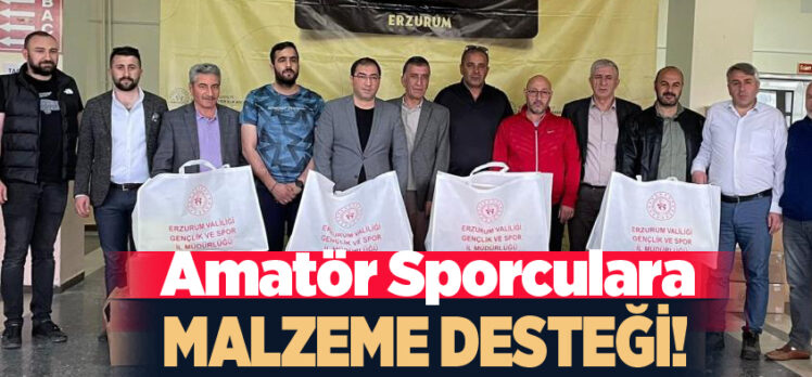 Gençlik ve Spor Bakanlığı tarafından Erzurum’da 134 amatör spor kulübüne ayni yardım yapıldı.