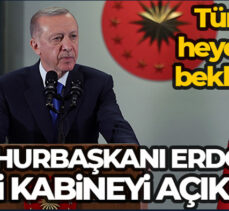 Cumhurbaşkanı Erdoğan, Çankaya Köşkü’nde Yeni Cumhurbaşkanlığı Kabinesi’ni açıkladı.