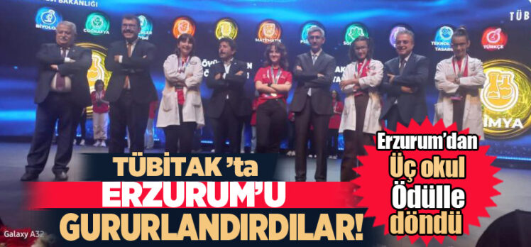 Ortaokul Öğrencileri Araştırma Projeleri Yarışması’nda Erzurum’dan üç okul ödülle döndü.