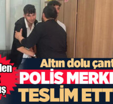 Erzurum’un Hınıs İlçesi’nde iki genç arkadaş, çarşıda yürürken bir çanta dolusu altın buldular.