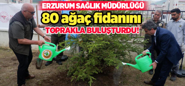 Erzurum Sağlık Müdürlüğü Nene Hatun Aile Sağlığı Merkezi’nin çevresine ağaç dikimi yaptı.
