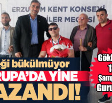 Erzurumlu Milli Sporcu Seven, Ermeni rakibi Hayk Stepenyan’ı tuş ederek şampiyon oldu.