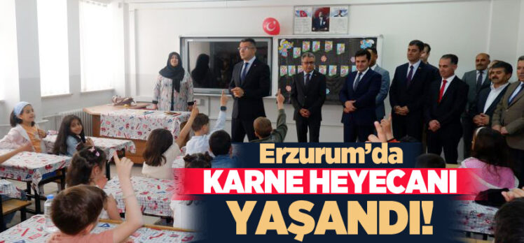 Erzurum’da 2022-2023 eğitim-öğretim yılı bugün öğrencilerin karnelerini alması ile tamamlandı.