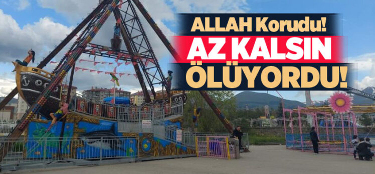 Erzurum’da gondol kazasında, genç adam kendini son anda kurtararak ölümden döndü.