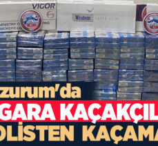 Erzurum Polisi yaptığı uygulamada bir otomobilde 3 şüpheli ve 859 paket kaçak sigara ele geçirdi.