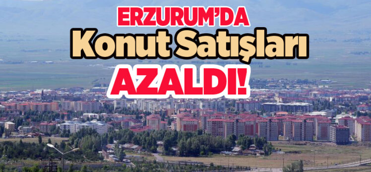 Türkiye genelinde Haziran ayında 83 bin 636 konut satılırken,Erzurum’da 852 konut satışı yapıldı.