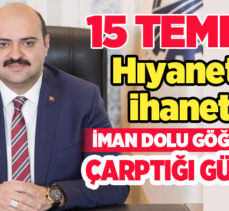 Aziziye Belediye Başkanı Muhammed Cevdet Orhan, “15 Temmuz dolayısıyla mesaj paylaştı.