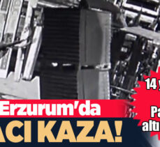 Erzurum’da Demirciler Çarşısı’nda meydana gelen baba-oğulun feci kazası herkesi üzdü.
