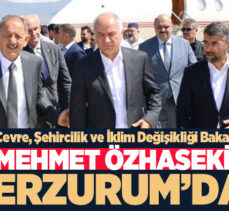 Bakan Özhaseki, Hınıs Belediye Başkanı Erdoğan Eren’in cenazesine katılmak için Erzurum’a geldi.