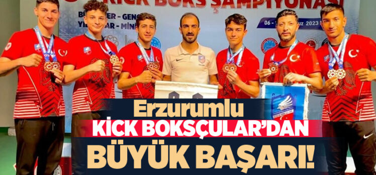 Erzurum Büyükşehir Belediyesi Kick Boks Takımı,Mardin’de yapılan maçlarda madalyaları topladı.