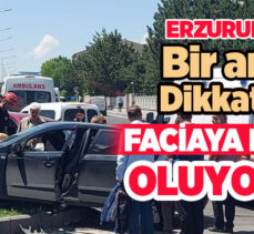 Erzurum’da iki otomobil kafa kafaya çarpıştı. Kazada araçlarda bulunan 6 kişi yaralandı!.