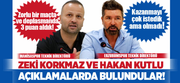 Erzurumspor FK – Manisaspor FK  maçının ardından iki takım teknik direktörü konuştu!.