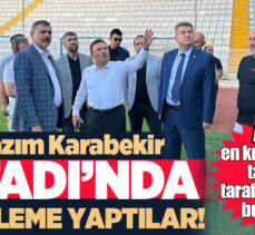 AK Parti Milletvekilleri Selami Altınok ve Mehmet Emin Öz,Vali Mustafa Çiftçi Stadyumu incelediler.