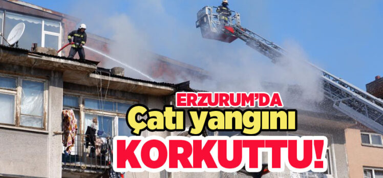 Erzurum’un Lala Paşa Mahallesi’nde sabah bir evin çatısında çıkan çatı yangını korkuttu.
