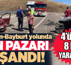 Erzurum’un Aşkale İlçesi’nde meydana gelen trafik kazasında 4’ü ağır 8 kişi yaralandı.