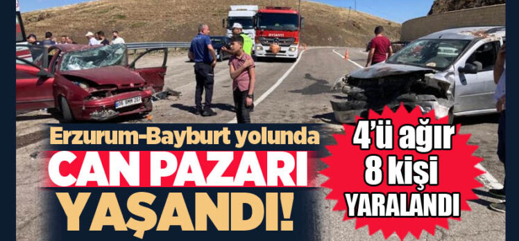 Erzurum’un Aşkale İlçesi’nde meydana gelen trafik kazasında 4’ü ağır 8 kişi yaralandı.