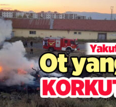 Erzurum’un Yakutiye’de çıkan ot yangını itfaiye ekiplerinin zamanında müdahalesiyle söndürüldü.