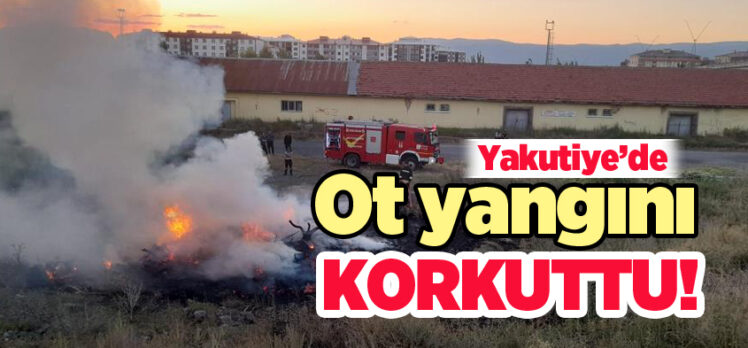 Erzurum’un Yakutiye’de çıkan ot yangını itfaiye ekiplerinin zamanında müdahalesiyle söndürüldü.