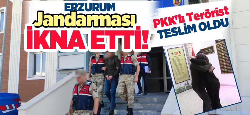 Erzurum İl Jandarma’nın PKK’ya yönelik yürüttüğü ikna çalışmaları sonucu teslim oldu.