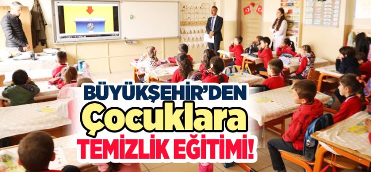 Erzurum Büyükşehir Belediyesi çevre projesi kapsamında çocuklara okullarda çevre eğitimi verdi.