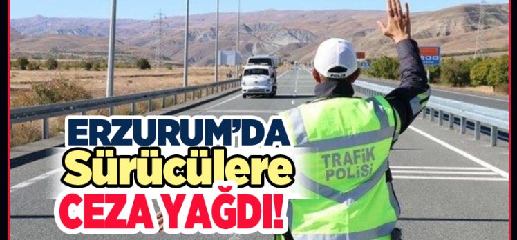 Erzurum Trafik Şube Ekipleri bir haftalık denetimlerde sürücülere 2 Milyon 960 bin TL ceza kesti.