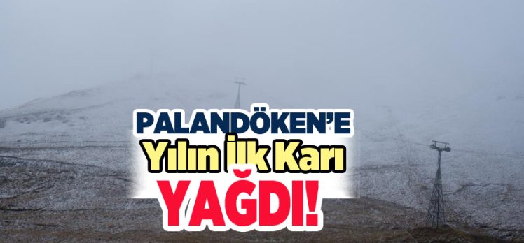Erzurum Palandöken’in zirve noktası olarak bilinen Ejder Tepesi’ne mevsimin ilk karı yağdı.