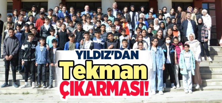 Erzurum Millî Eğitim Müdürü Yakup Yıldız,Tekman’da idareci, öğretmen ve öğrencilerle bir araya geldi.