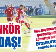 Erzurumspor FK, Kazım Karabekir’de konuk ettiği Ankara Keçiörengücüspor’a 1-0 mağlup oldu!