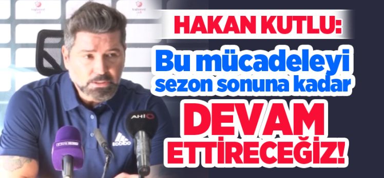 Erzurumspor FK Teknik Direktörü Hakan Kutlu, Tuzlaspor maçının ardından konuştu!..
