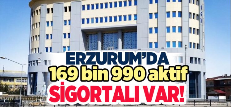SGK’nın son verilerine göre; Erzurum’da aktif sigortalı sayısı 169 bin 990 olarak kayıtlara geçti.