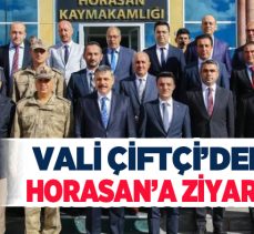 Erzurum Valisi Mustafa Çiftçi ilçe ziyaretleri kapsamında Horasan’da incelemelerde bulundu.