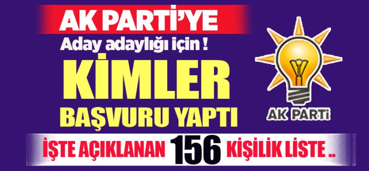 AK Parti’nin Erzurum’daki teşkilatlarına aday adaylığı için toplam 156 kişi başvuru yaptı!…