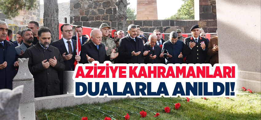 Osmanlı-Rus Savaşı’nın yaşandığı Aziziye Tabyalarında, şehitler için anma töreni düzenlendi.
