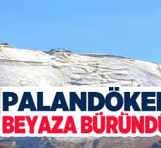Erzurum da Palandöken’in zirve noktası olarak bilinen Ejder Tepesi beyaza büründü!!….