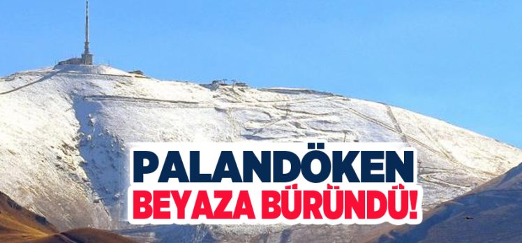 Erzurum da Palandöken’in zirve noktası olarak bilinen Ejder Tepesi beyaza büründü!!….