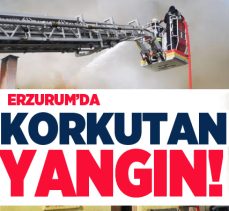 Erzurum’da (TCDD) ait depoda çıkan yangına itfaiye ekipleri zamanında müdahale etti..