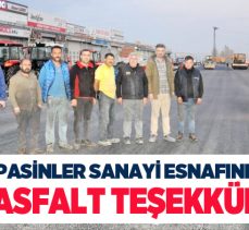 Erzurum Pasinler Küçük Sanayi Sitesi yerleşkesinde asfalt çalışmaları tamamlandı!!….