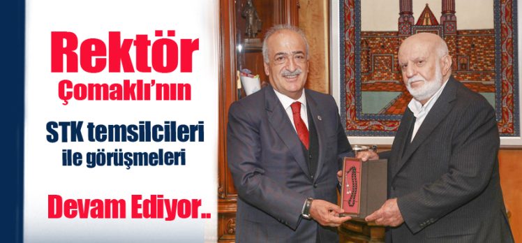 Ensar Vakfı Genel Başkanı Dr. Şener Ağaç Rektörü Prof. Dr. Ömer Çomaklı’yı ziyaret etti.