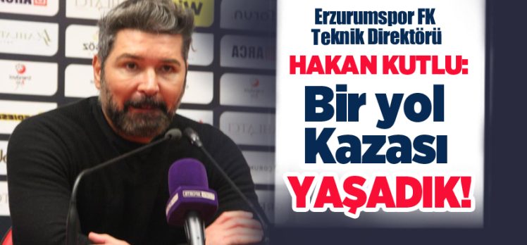 Erzurumspor FK Teknik Direktörü Hakan Kutlu, Çorumspor FK maçının ardından açıklama yaptı..