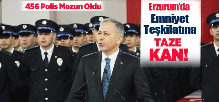 İçişleri Bakanı Ali Yerlikaya, Erzurum’da Polis Meslek Yüksekokulu mezuniyet törenine katıldı.